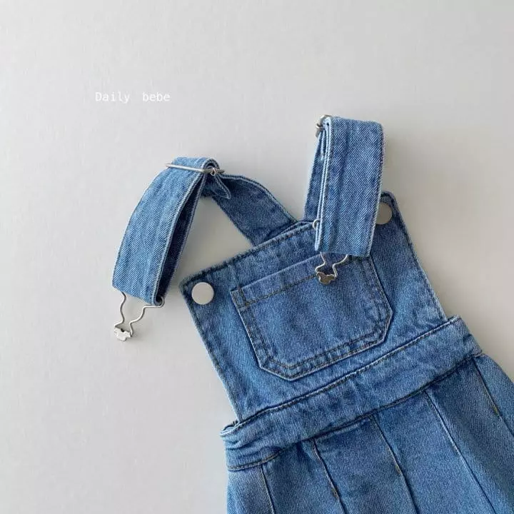 Daily Bebe - Korean Children Fashion - #prettylittlegirls - Dungarees Wrinkle Skirt  - 3