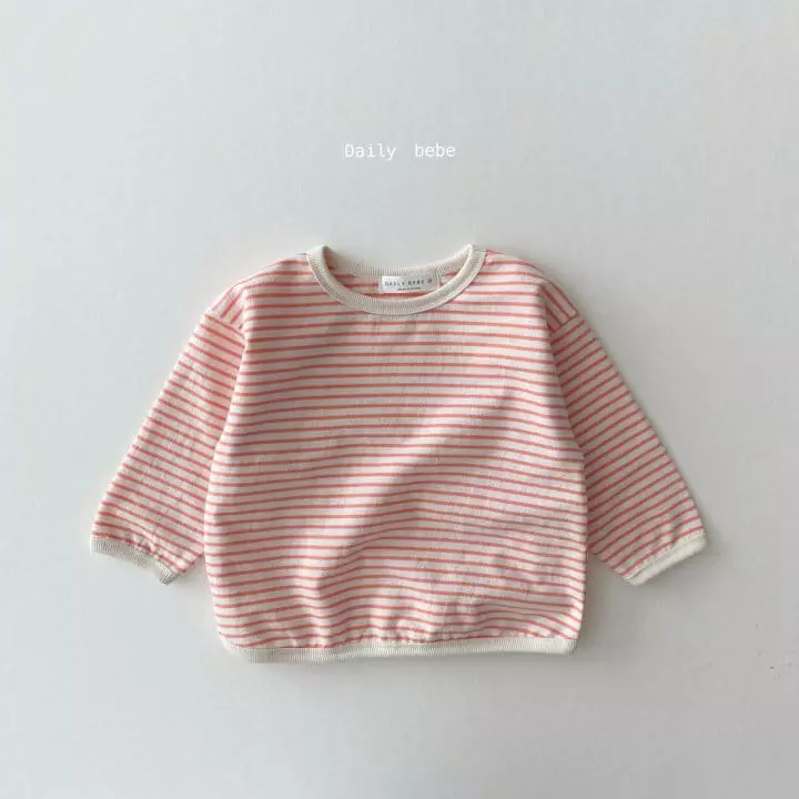 Daily Bebe - Korean Children Fashion - #prettylittlegirls - Stripes Piping Tee