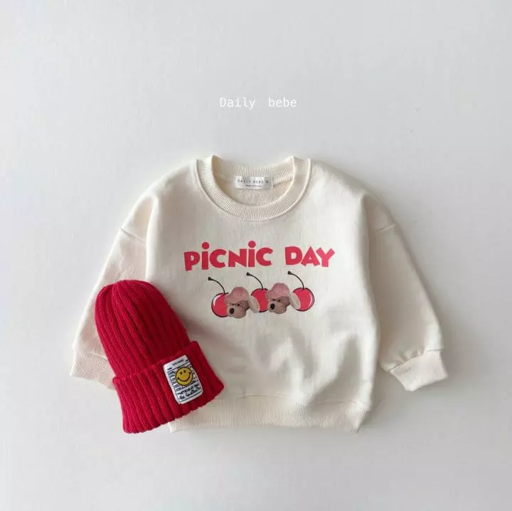 Daily Bebe - Korean Children Fashion - #stylishchildhood - Picnic Sweatshirt - 2