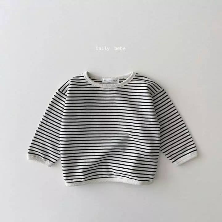 Daily Bebe - Korean Children Fashion - #toddlerclothing - Stripes Piping Tee - 4