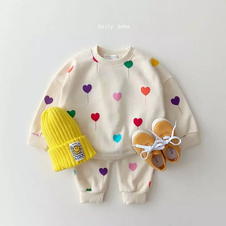 Daily Bebe - Korean Children Fashion - #toddlerclothing - Hear Balloon One-piece - 2