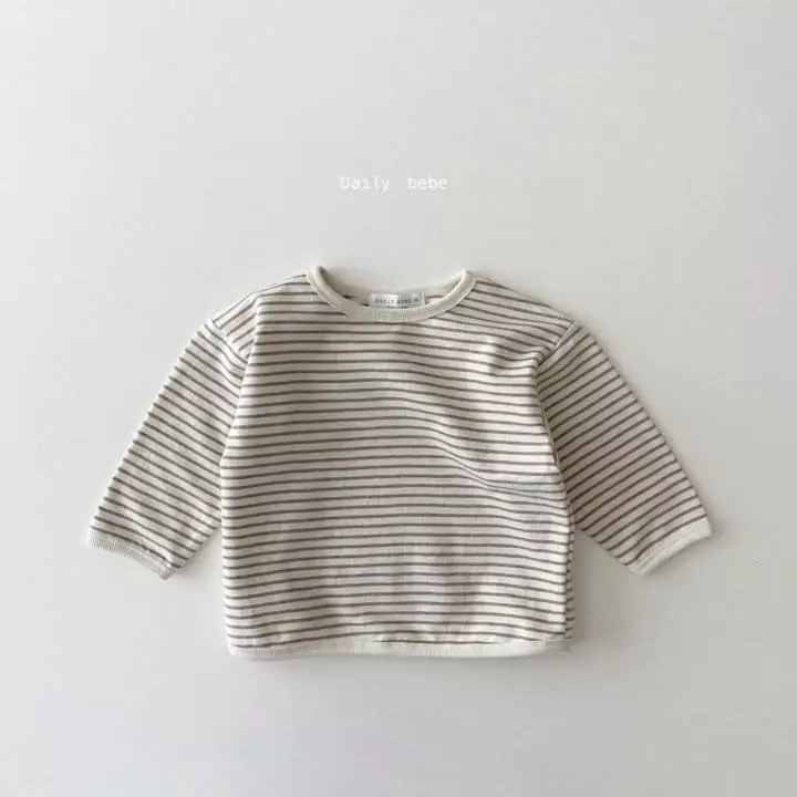 Daily Bebe - Korean Children Fashion - #toddlerclothing - Stripes Piping Tee - 3