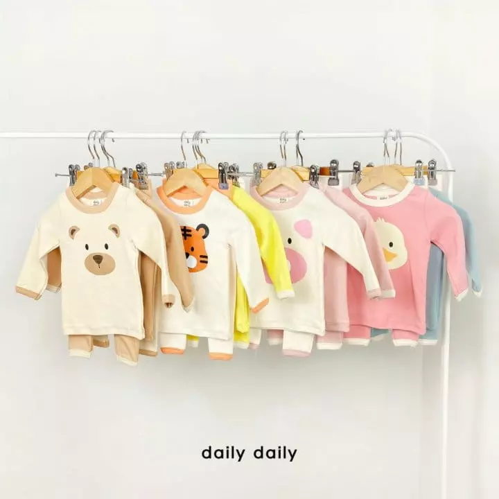Daily Daily - Korean Baby Fashion - #babyboutiqueclothing - Bebe Daily Animal Full Homewear - 2