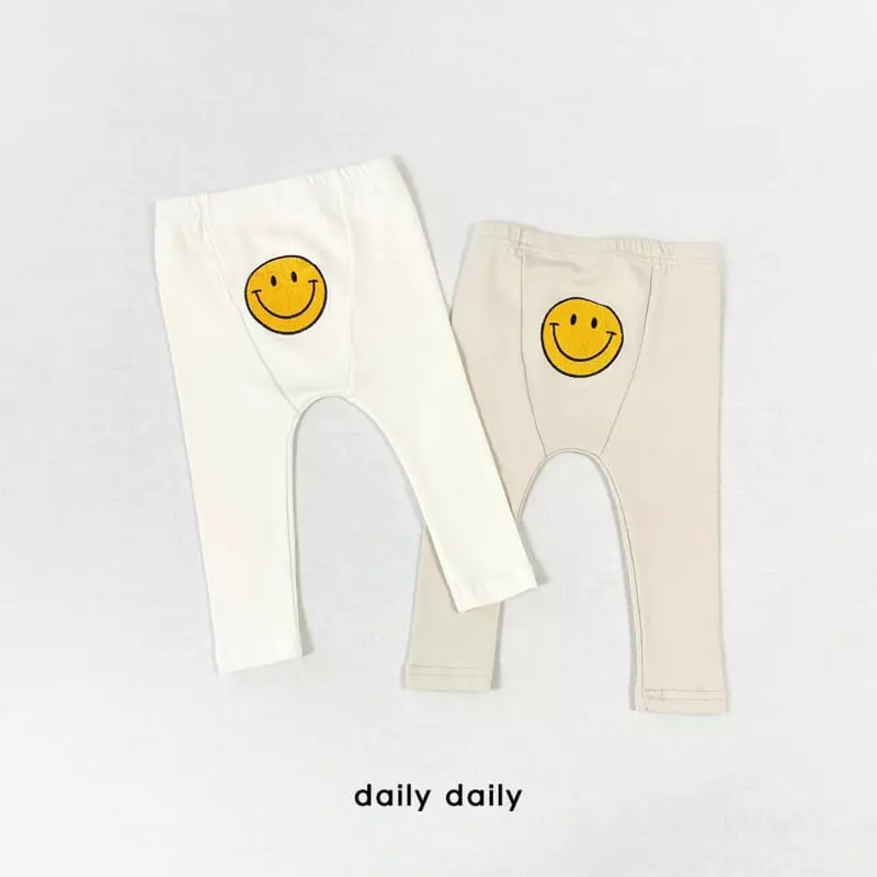 Daily Daily - Korean Baby Fashion - #babyfashion - Smile Stamp Bebe Leggings - 9