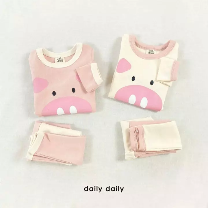 Daily Daily - Korean Baby Fashion - #babyfever - Bebe Daily Animal Full Homewear - 5