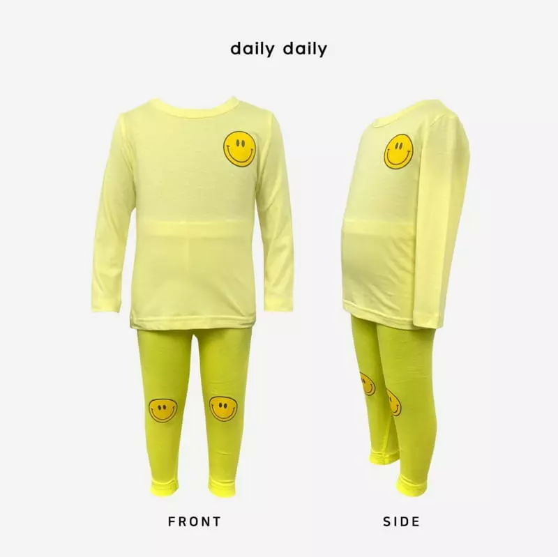 Daily Daily - Korean Baby Fashion - #babygirlfashion - Bebe Dang Dang Smile Full Day Homewear - 2