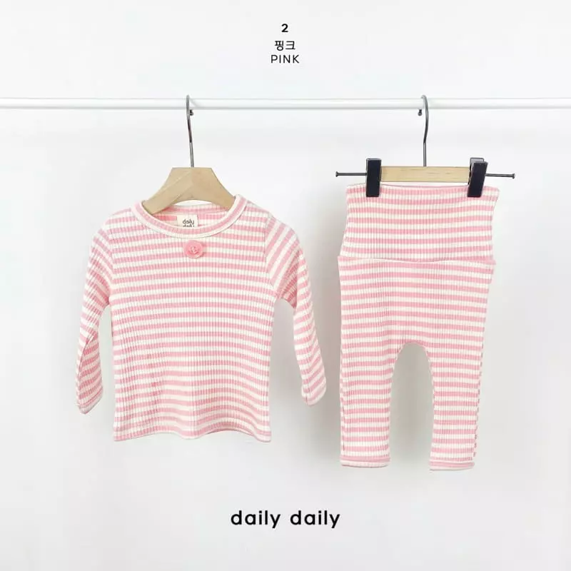 Daily Daily - Korean Baby Fashion - #babyoutfit - Bebe Roll Cake Homewear - 3