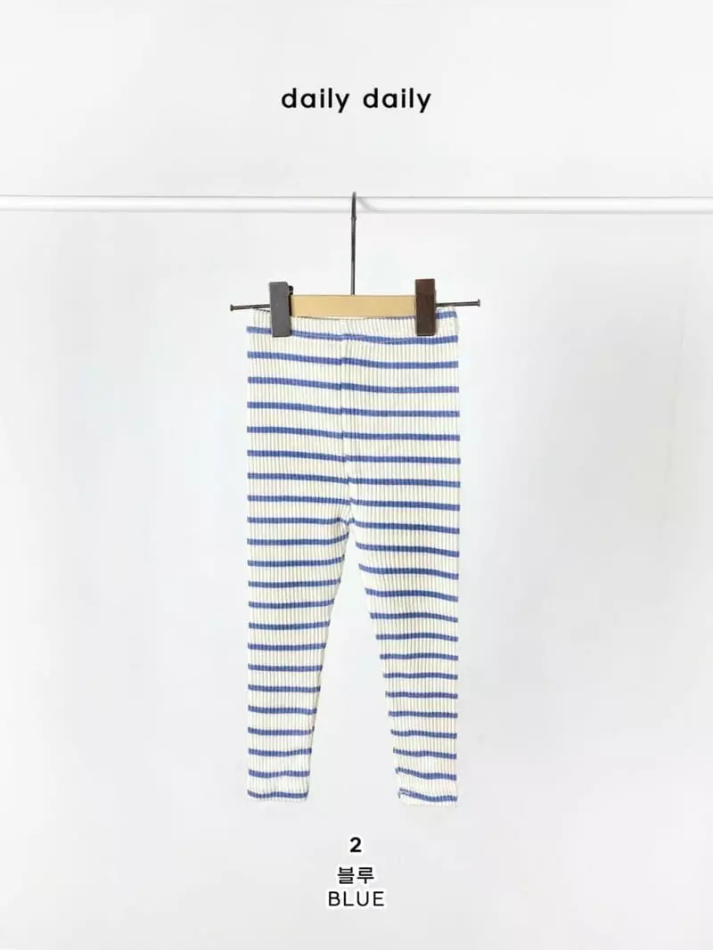 Daily Daily - Korean Children Fashion - #kidzfashiontrend - Dang Dang Color Line Leggings - 4