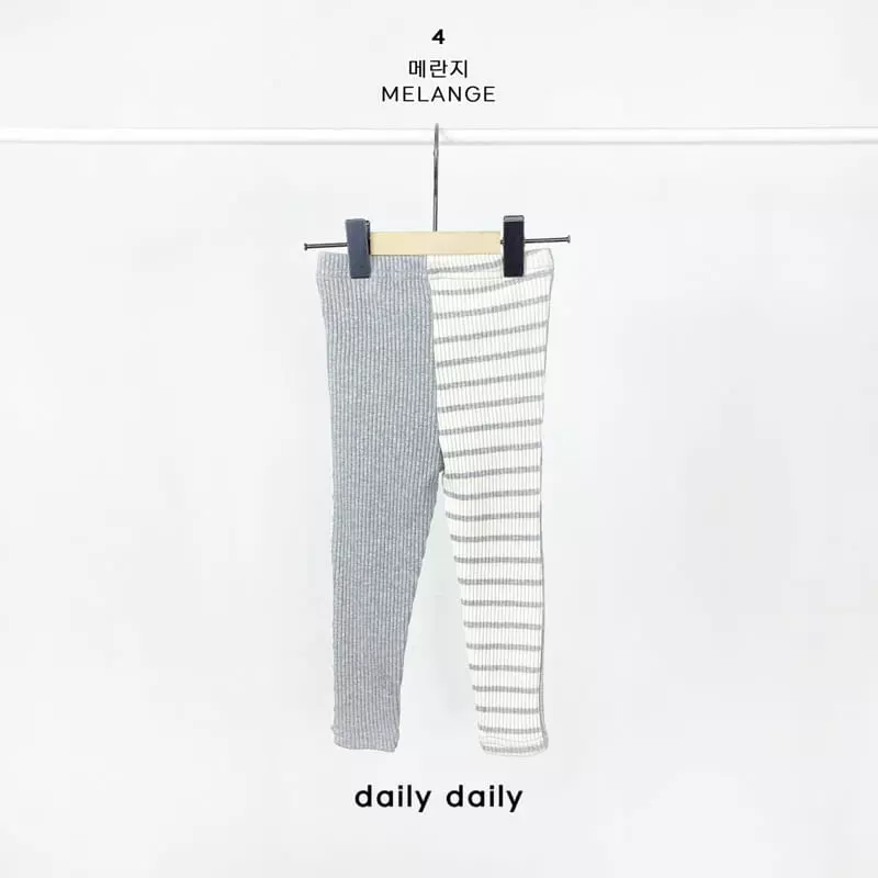 Daily Daily - Korean Children Fashion - #childrensboutique - Kid Dangdang Color Mix Leggings - 5