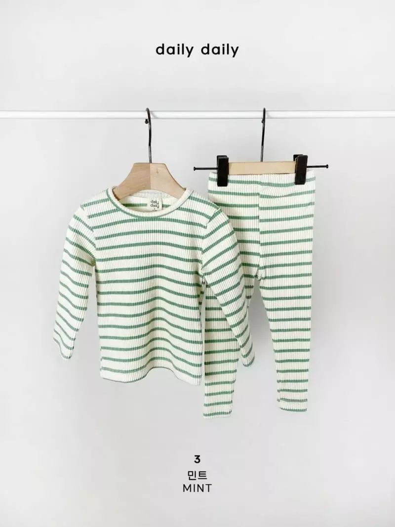 Daily Daily - Korean Children Fashion - #designkidswear - Dang Dang Line Homewear - 7
