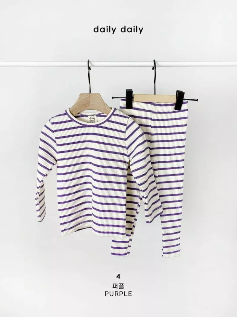 Daily Daily - Korean Children Fashion - #discoveringself - Dang Dang Line Homewear - 8