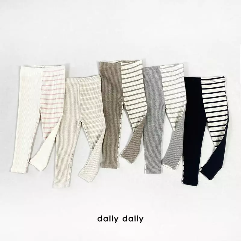 Daily Daily - Korean Children Fashion - #discoveringself - Kid Dangdang Color Mix Leggings - 7