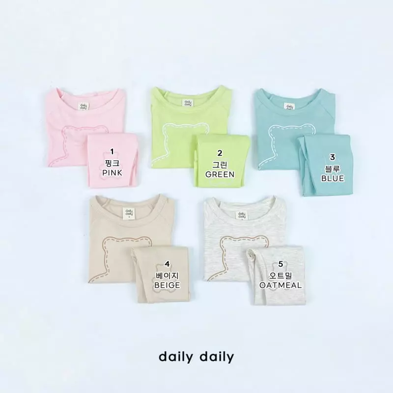 Daily Daily - Korean Children Fashion - #discoveringself - Kids Three Bear Homewear - 2