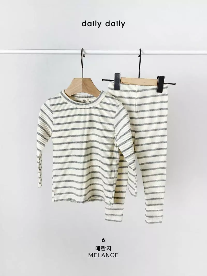 Daily Daily - Korean Children Fashion - #fashionkids - Dang Dang Line Homewear - 9