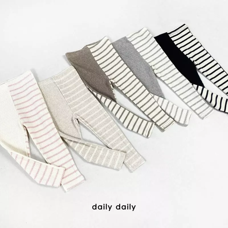 Daily Daily - Korean Children Fashion - #fashionkids - Kid Dangdang Color Mix Leggings - 8