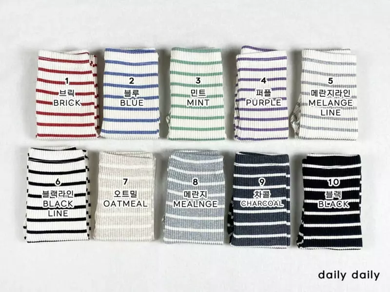 Daily Daily - Korean Children Fashion - #kidsshorts - Dang Dang Color Line Leggings