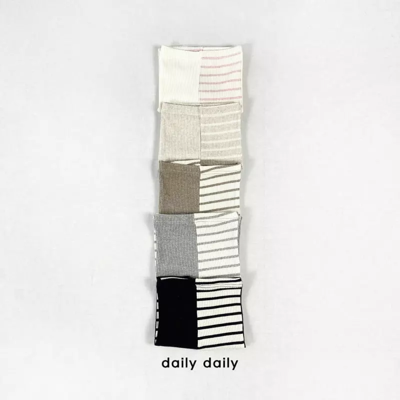 Daily Daily - Korean Children Fashion - #kidsstore - Kid Dangdang Color Mix Leggings - 10