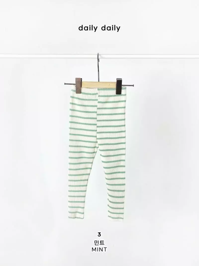 Daily Daily - Korean Children Fashion - #littlefashionista - Dang Dang Color Line Leggings - 5