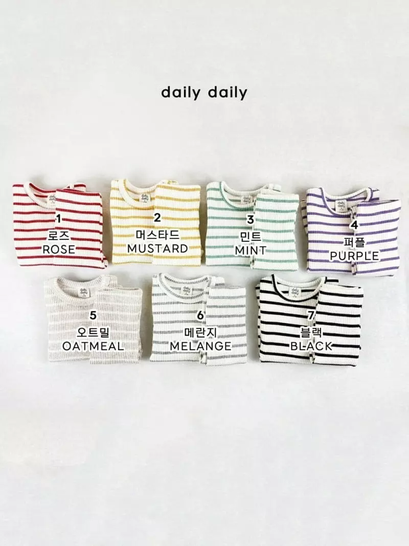 Daily Daily - Korean Children Fashion - #prettylittlegirls - Dang Dang Line Homewear
