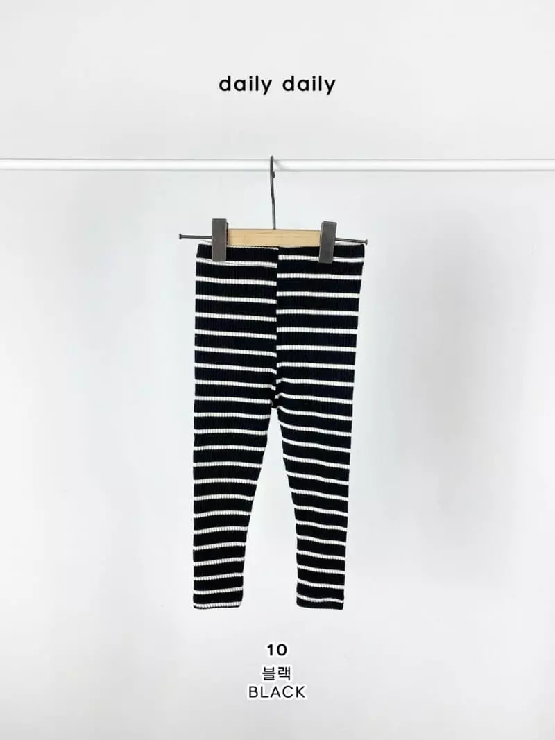 Daily Daily - Korean Children Fashion - #stylishchildhood - Dang Dang Color Line Leggings - 11
