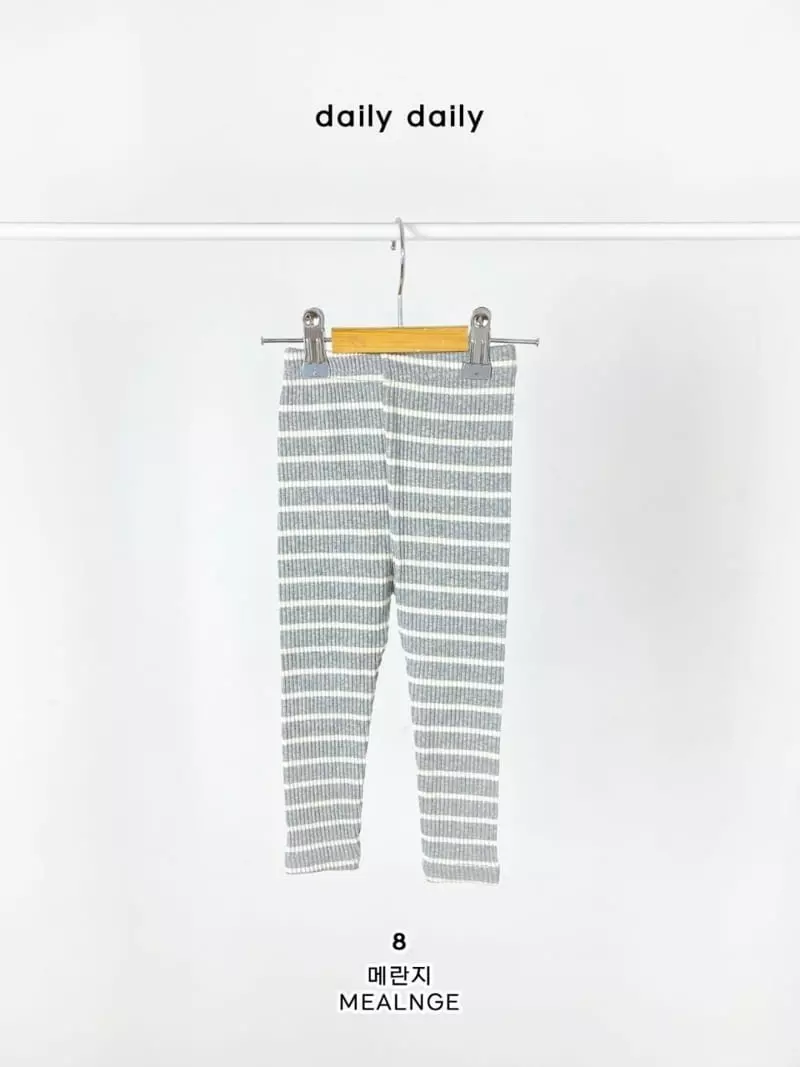 Daily Daily - Korean Children Fashion - #todddlerfashion - Dang Dang Color Line Leggings - 9