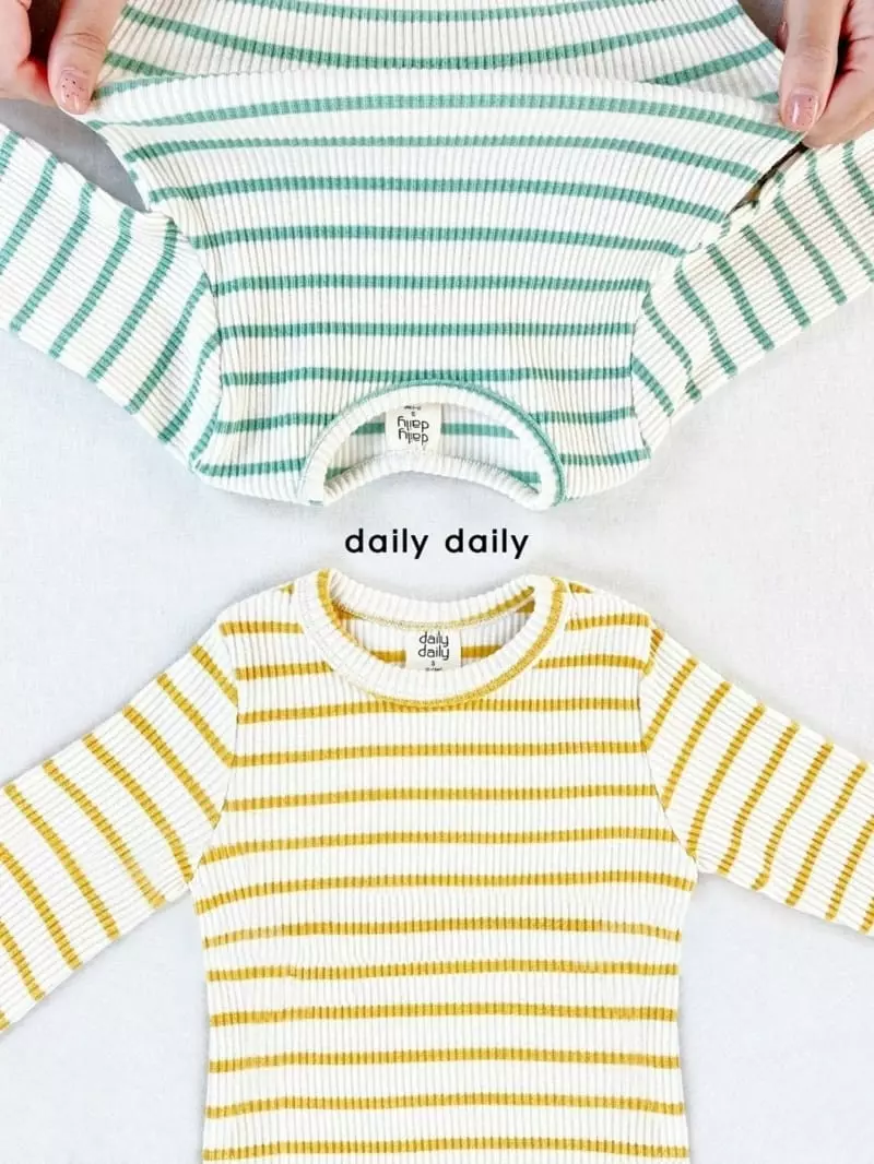 Daily Daily - Korean Children Fashion - #toddlerclothing - Dang Dang Line Homewear - 3