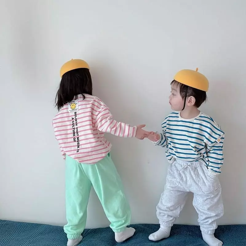 Dalla - Korean Children Fashion - #childofig - Label Stripes Tee - 10