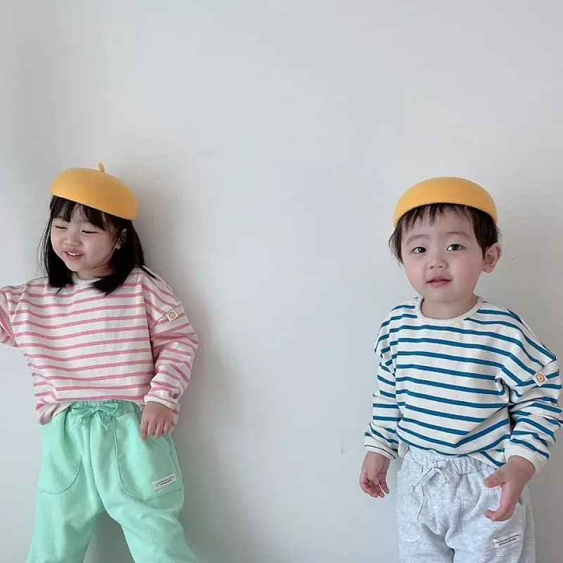Dalla - Korean Children Fashion - #kidsstore - Label Stripes Tee - 4