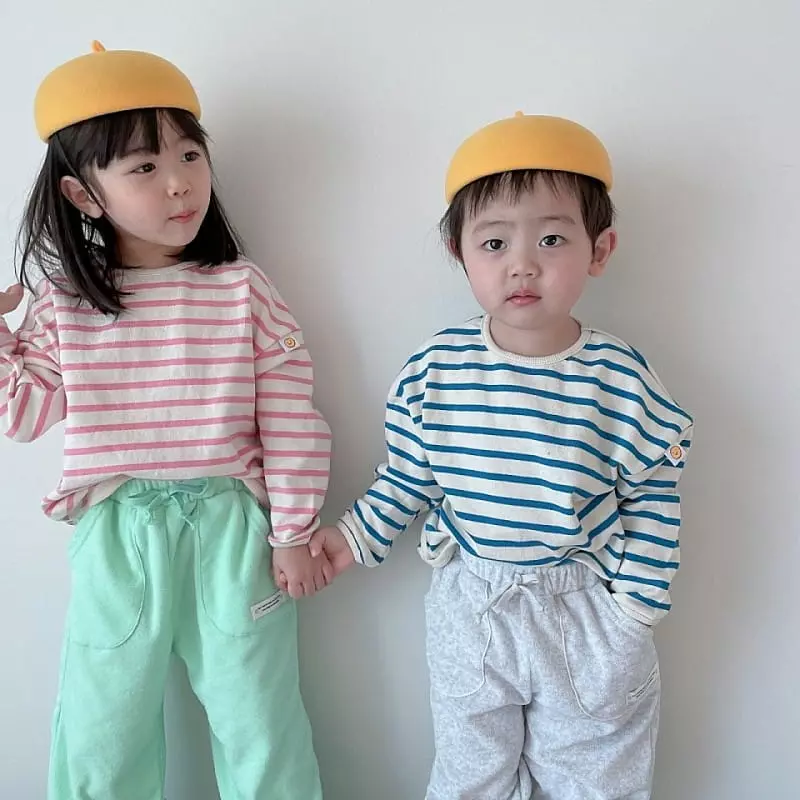 Dalla - Korean Children Fashion - #magicofchildhood - Label Stripes Tee - 7