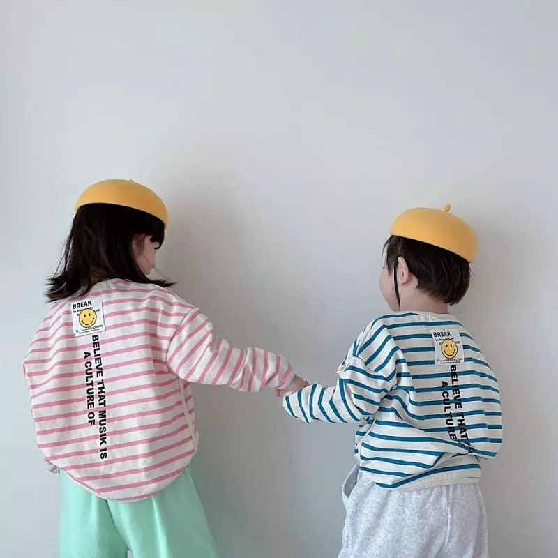 Dalla - Korean Children Fashion - #prettylittlegirls - Label Stripes Tee - 9