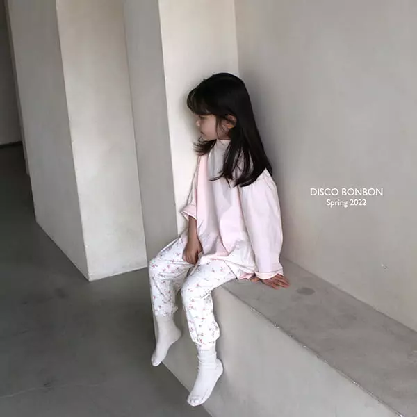 Disco Bonbon - Korean Children Fashion - #fashionkids - Spring Flower Slim Pants - 2