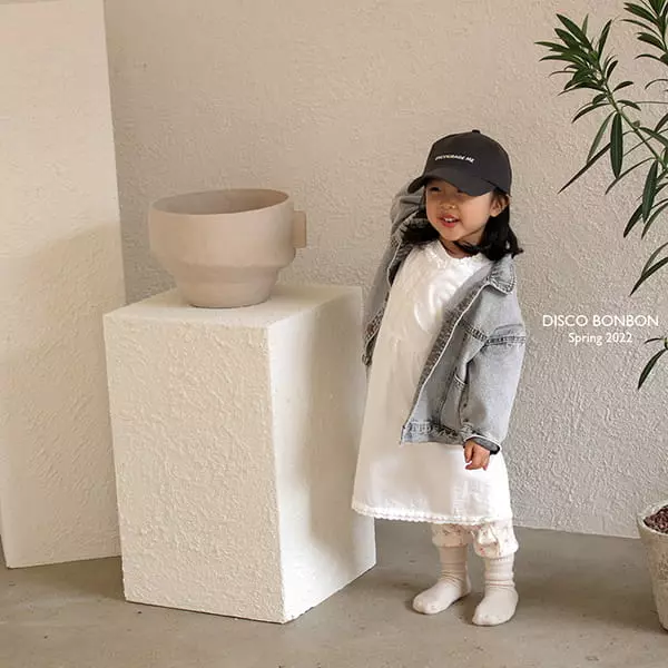 Disco Bonbon - Korean Children Fashion - #kidsstore - Ballen Denim Jacket - 3