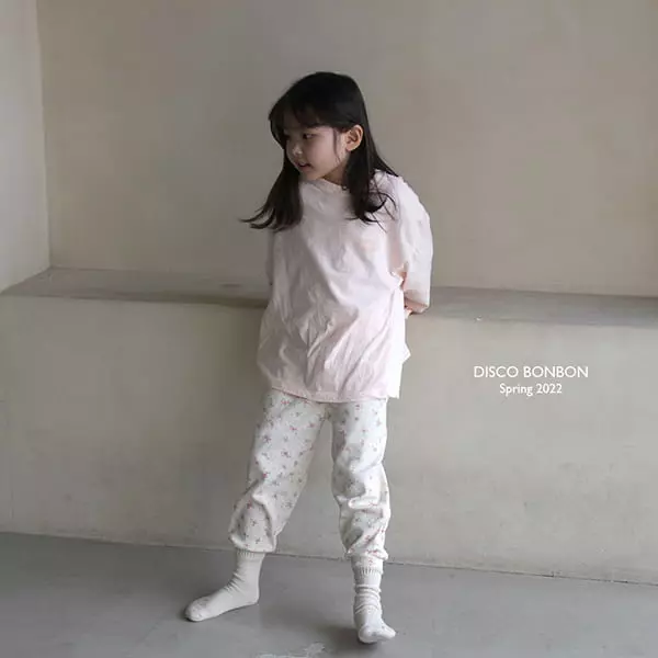 Disco Bonbon - Korean Children Fashion - #kidzfashiontrend - Spring Flower Slim Pants - 5