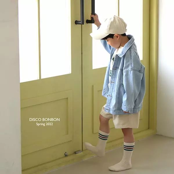 Disco Bonbon - Korean Children Fashion - #magicofchildhood - Ballen Denim Jacket - 7