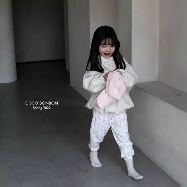 Disco Bonbon - Korean Children Fashion - #prettylittlegirls - Spring Flower Slim Pants - 10