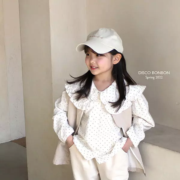 Disco Bonbon - Korean Children Fashion - #prettylittlegirls - Mimi Frill Blouse