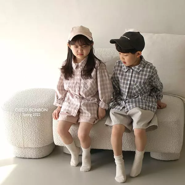 Disco Bonbon - Korean Children Fashion - #stylishchildhood - Classic Check Shirt - 3