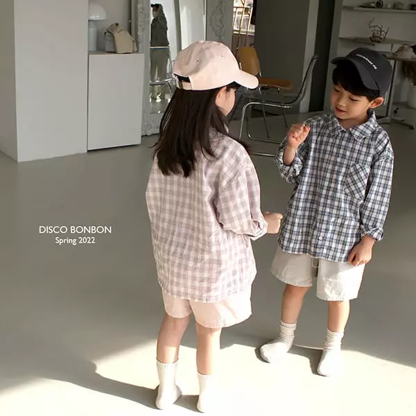 Disco Bonbon - Korean Children Fashion - #todddlerfashion - Classic Check Shirt