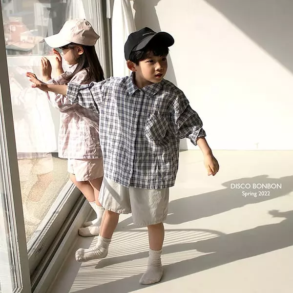 Disco Bonbon - Korean Children Fashion - #toddlerclothing - Classic Check Shirt - 2