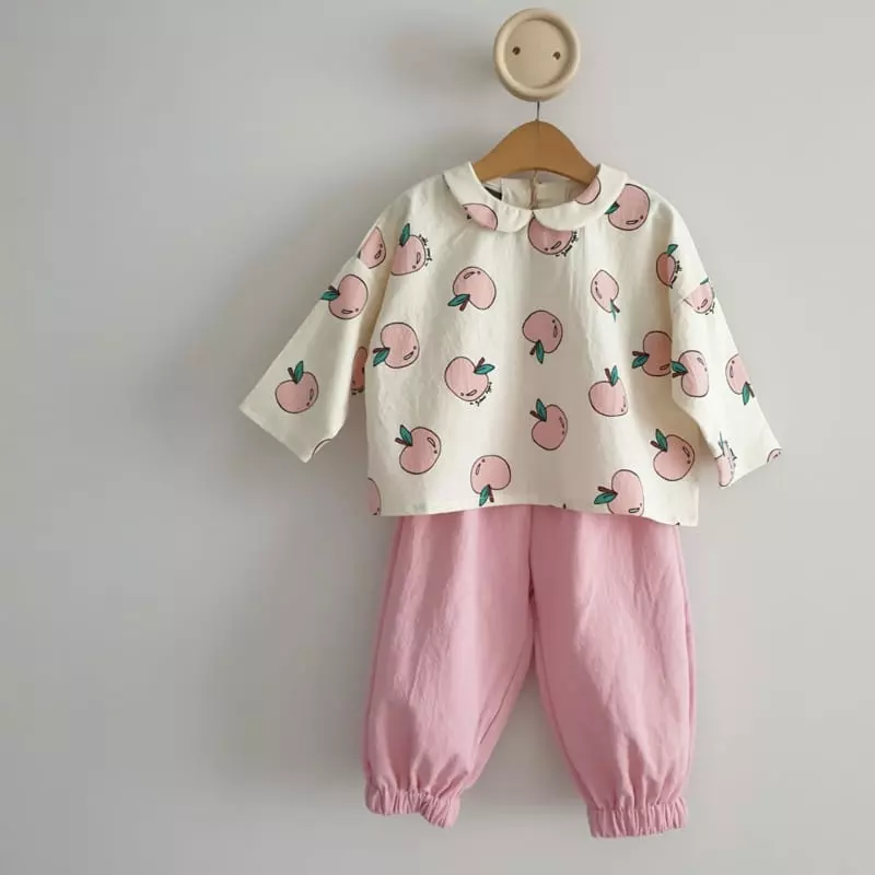 Eclair - Korean Children Fashion - #discoveringself - Peach Blouse - 3