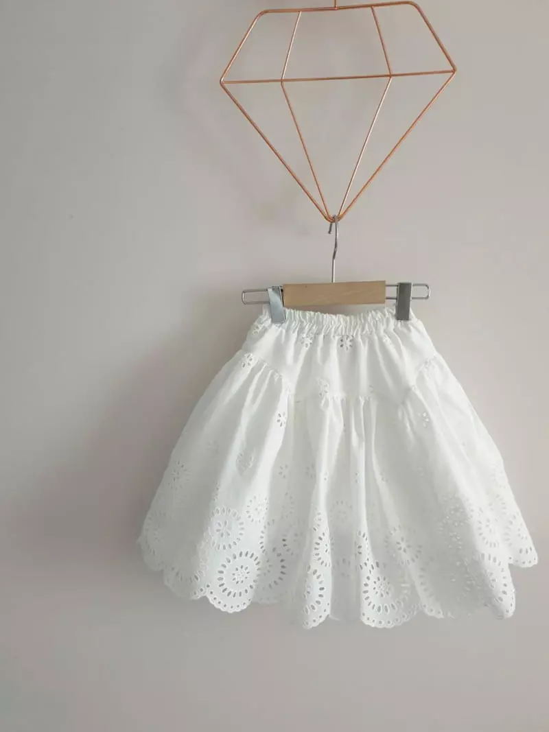 Eclair - Korean Children Fashion - #fashionkids - Eyelet Skirt