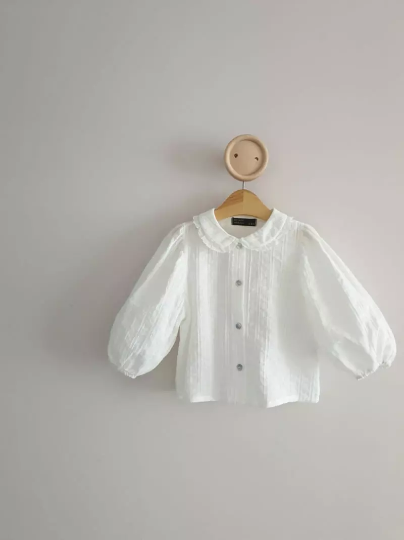 Eclair - Korean Children Fashion - #kidsshorts - Cream Blouse - 2