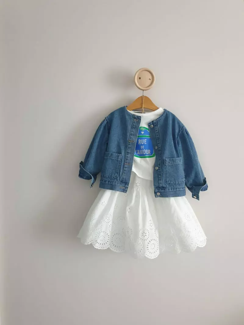 Eclair - Korean Children Fashion - #kidsstore - Eyelet Skirt - 4