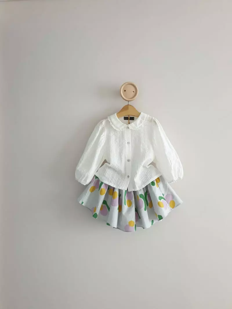 Eclair - Korean Children Fashion - #littlefashionista - Cream Blouse - 6