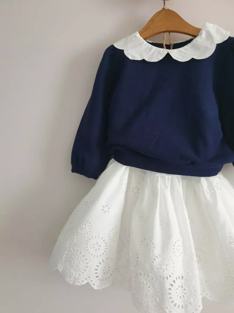 Eclair - Korean Children Fashion - #magicofchildhood - Eyelet Skirt - 7
