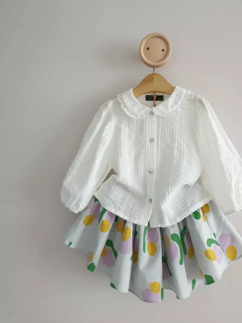 Eclair - Korean Children Fashion - #magicofchildhood - Cream Blouse - 7