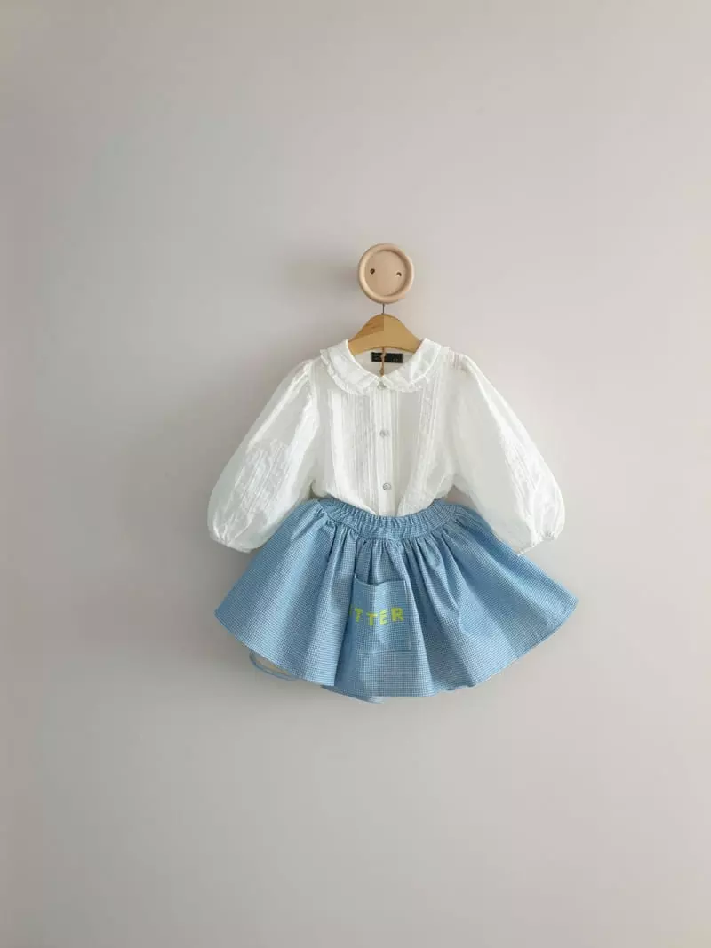 Eclair - Korean Children Fashion - #minifashionista - Cream Blouse - 8