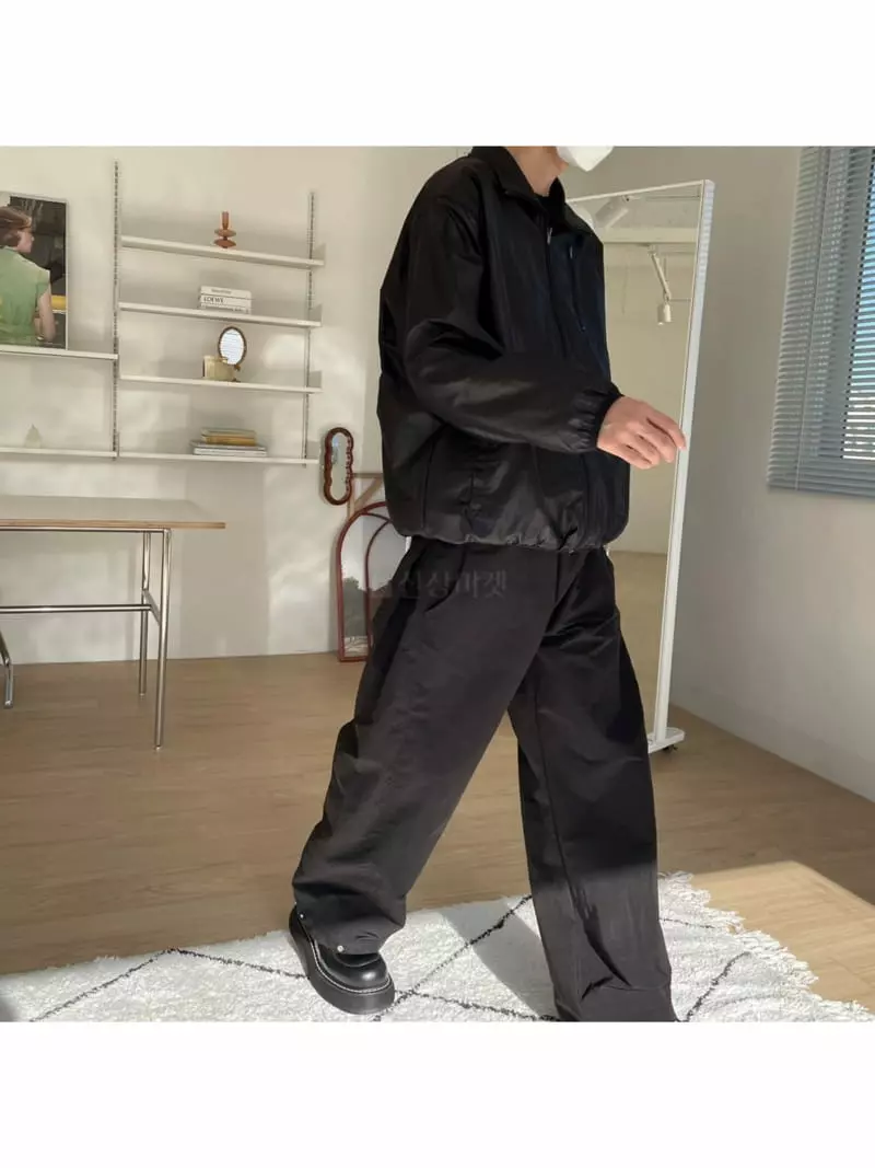 Eden - Korean Women Fashion - #momslook - N-snap Wide Pants (blk) - 2