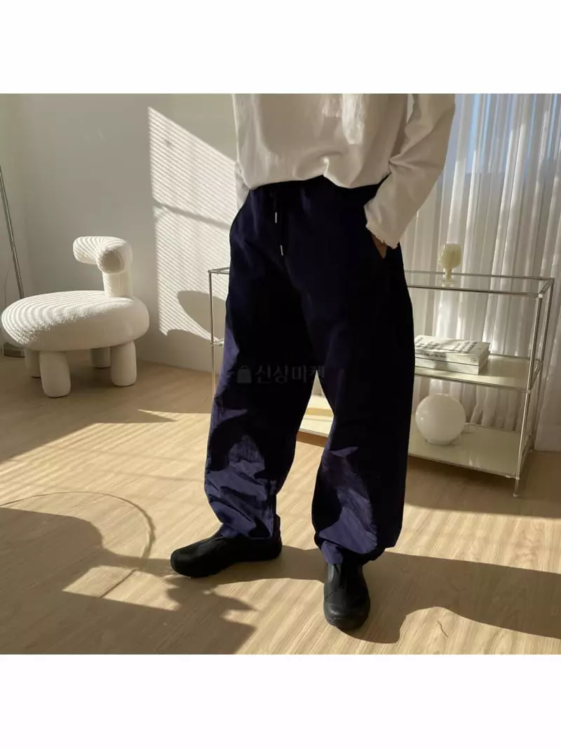 Eden - Korean Women Fashion - #momslook - N-snap Wide Pants (navy)
