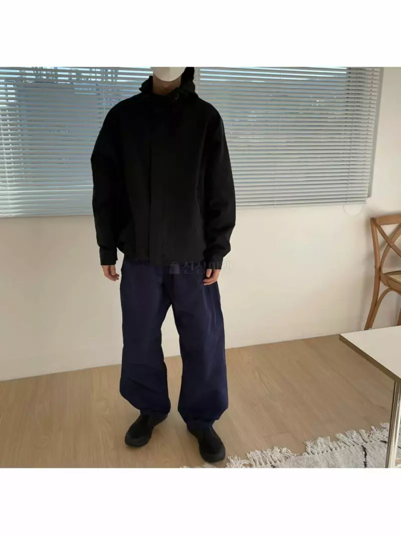 Eden - Korean Women Fashion - #momslook - N-snap Wide Pants (navy) - 3